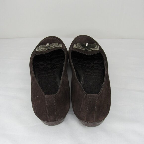 Coach LIDIA Brown Suede Loafers Women's 7 - Picture 4 of 9